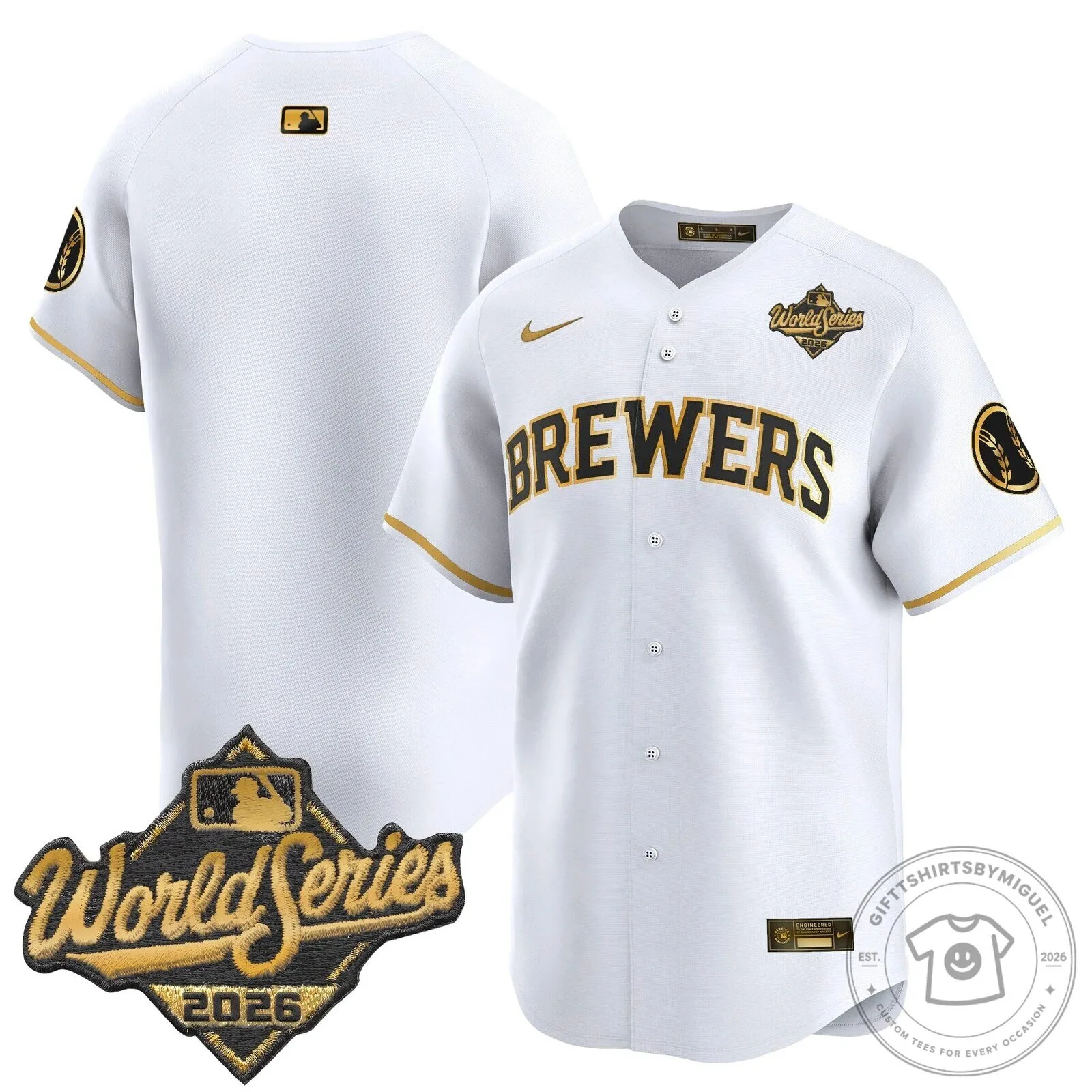 Milwaukee Brewers 2026 World Series Vapor Premier Limited Baseball Jersey 107 Milwaukee Brewers 2026 World Series Vapor Premier Limited Baseball Jersey