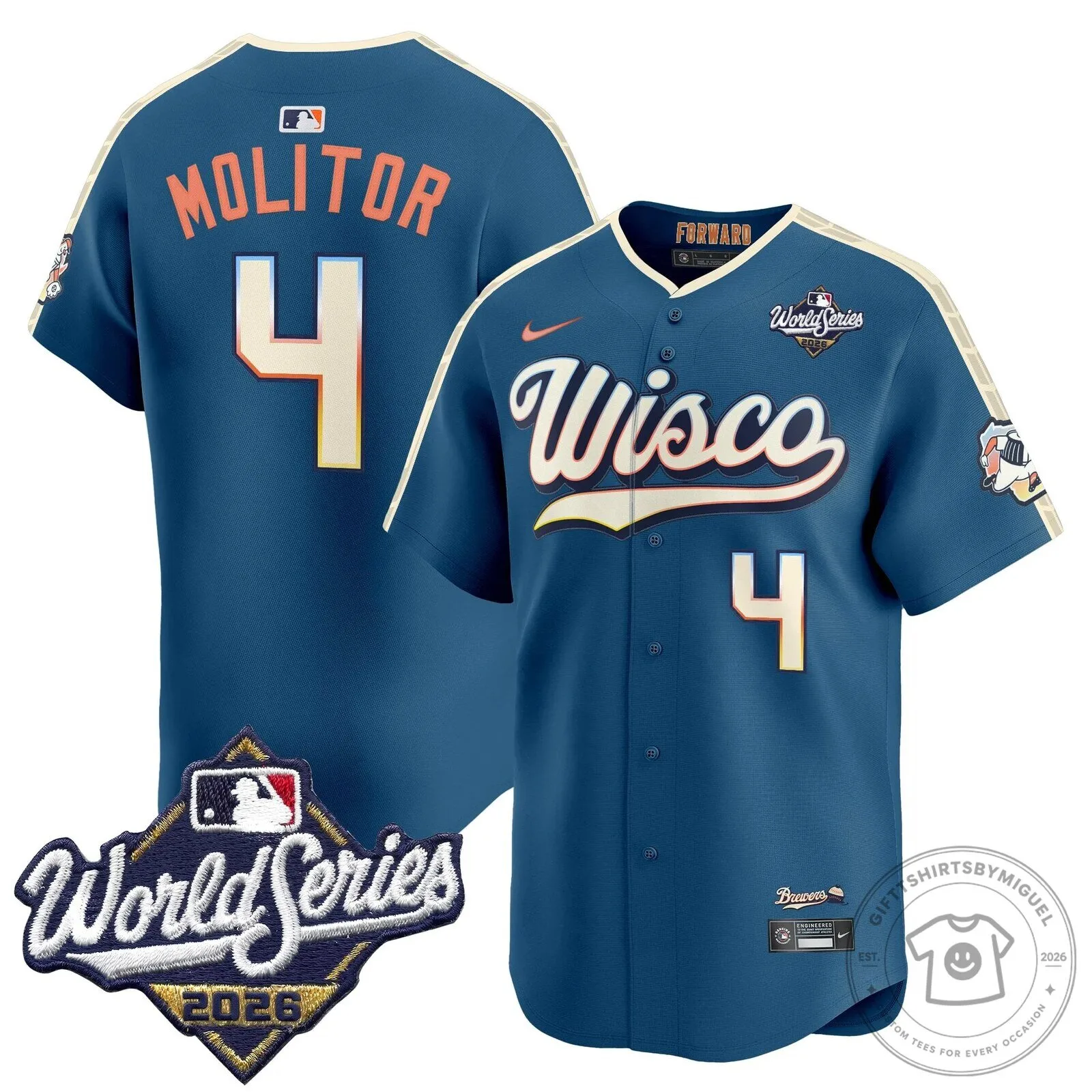 Milwaukee Brewers 2026 World Series Vapor Premier Limited Baseball Jersey 116 Milwaukee Brewers 2026 World Series Vapor Premier Limited Baseball Jersey