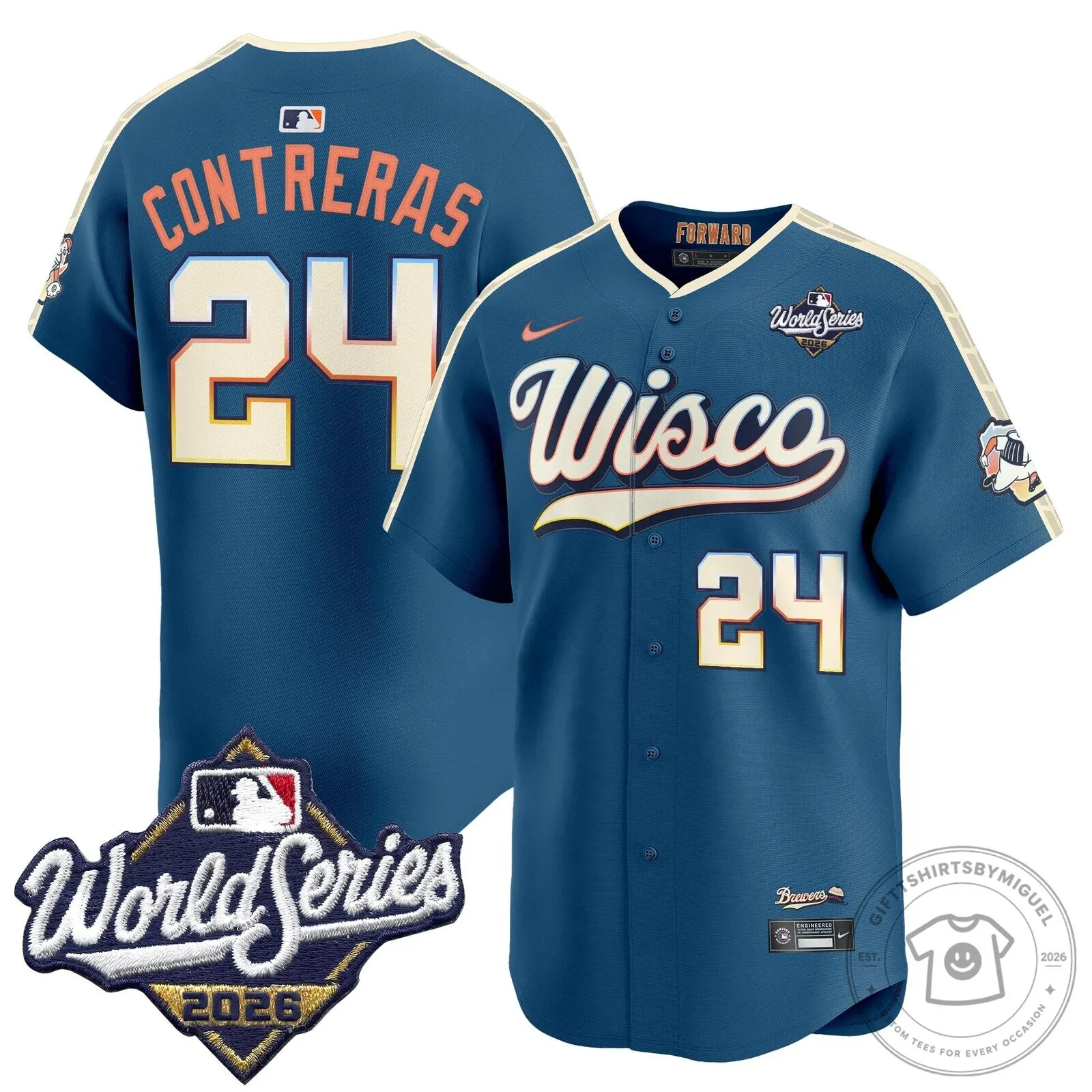 Milwaukee Brewers 2026 World Series Vapor Premier Limited Baseball Jersey 117 Milwaukee Brewers 2026 World Series Vapor Premier Limited Baseball Jersey