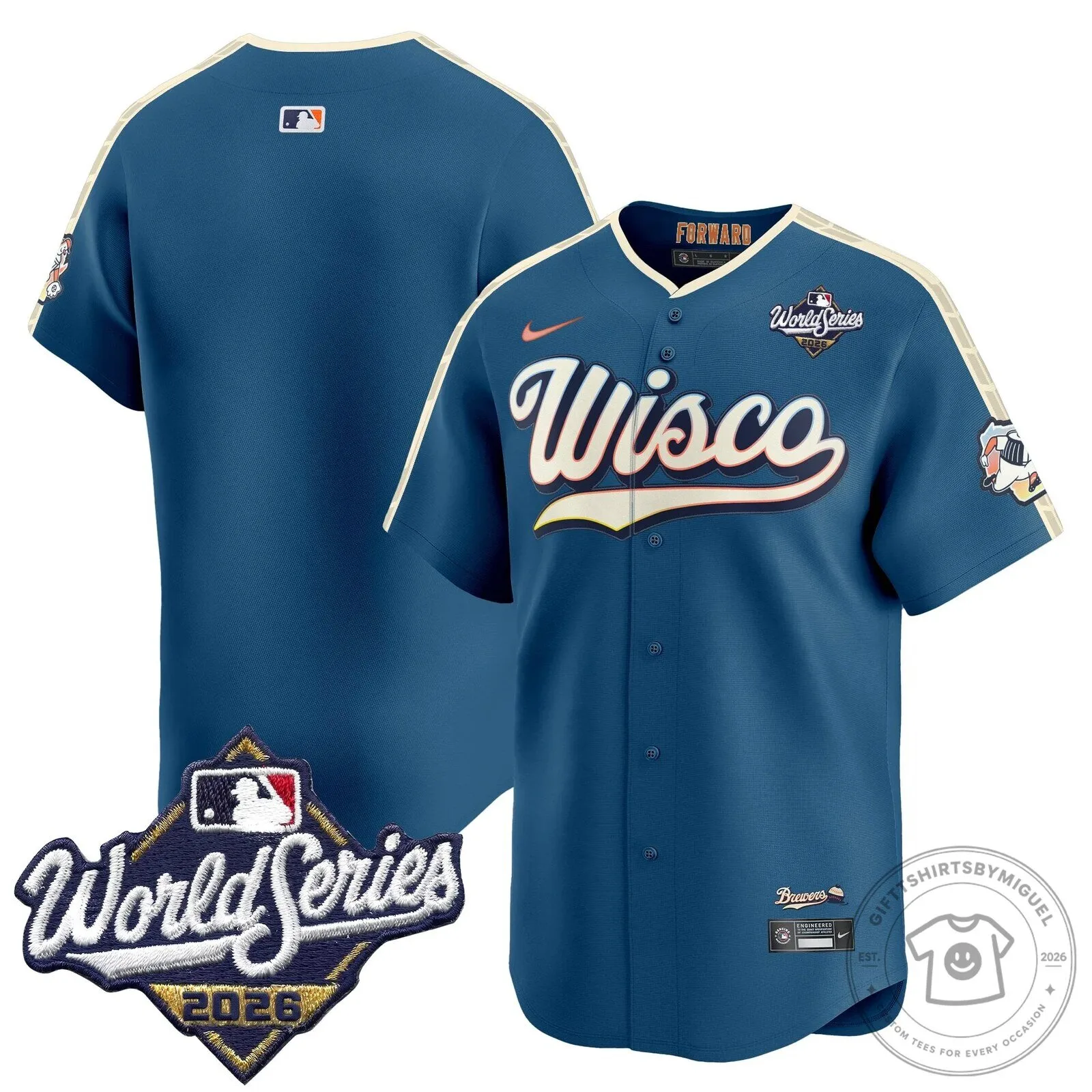Milwaukee Brewers 2026 World Series Vapor Premier Limited Baseball Jersey 119 Milwaukee Brewers 2026 World Series Vapor Premier Limited Baseball Jersey