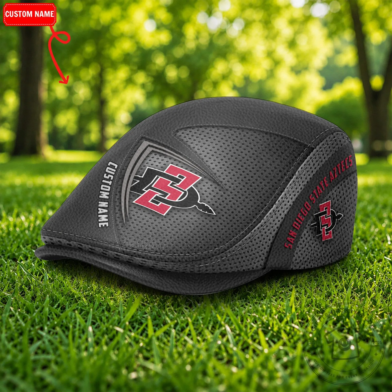 San Diego State Aztecs NCAA Golf Flat Cap Custom Name