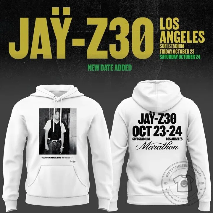 Jay-Z 30th Anniversary Marathon Tour Los Angeles Hoodie