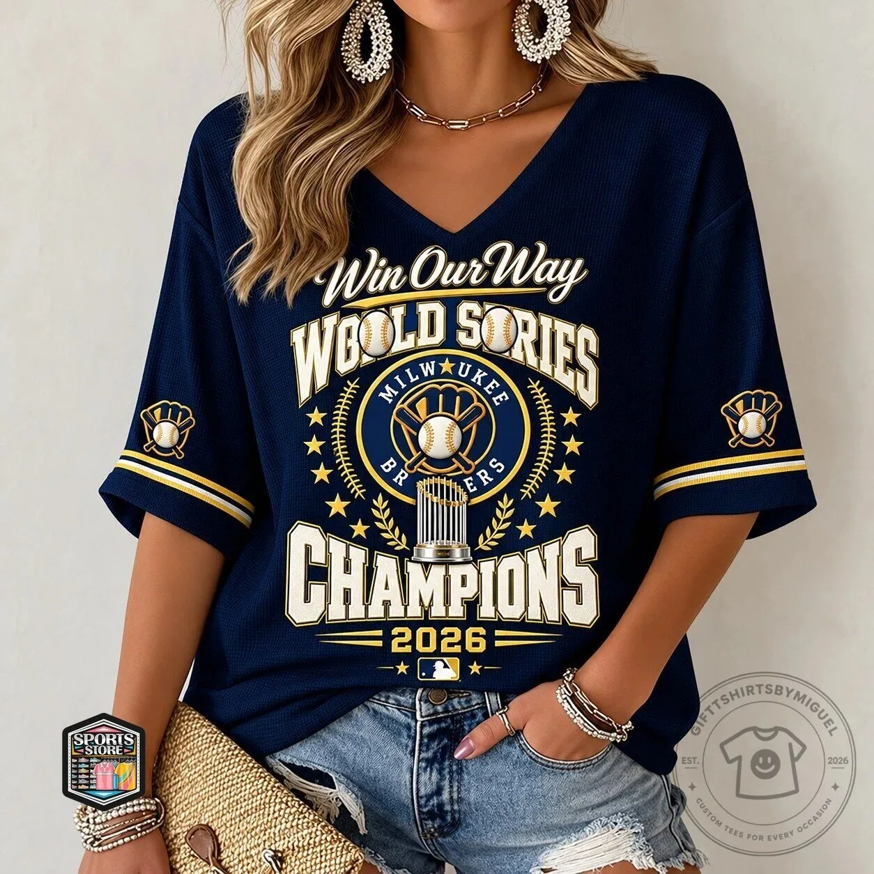 2026 Baseball Fan T-Shirt for Milwaukee Brewers - World Series Champions Edition