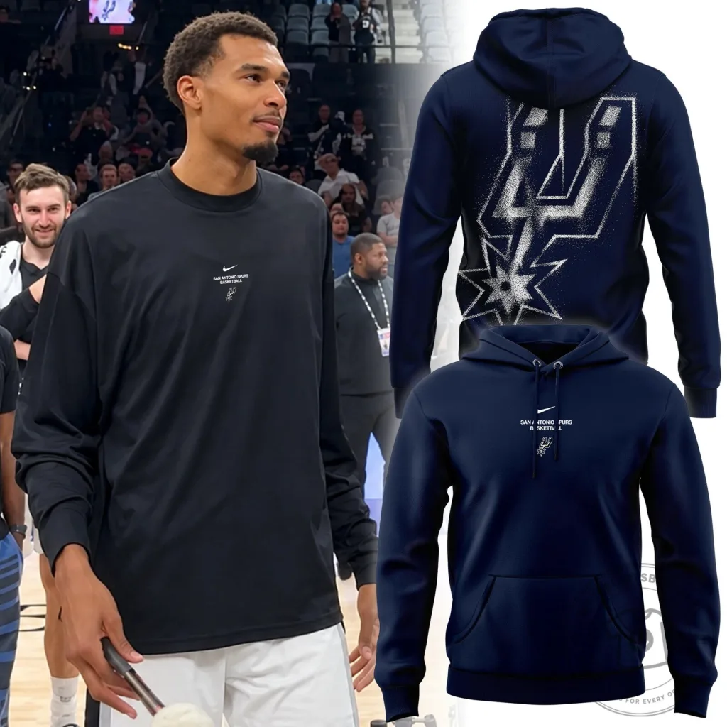 San Antonio Spurs NBA Basketball Team Logo Navy Blue Hoodie San Antonio Spurs NBA Basketball Team Logo Navy Blue Hoodie