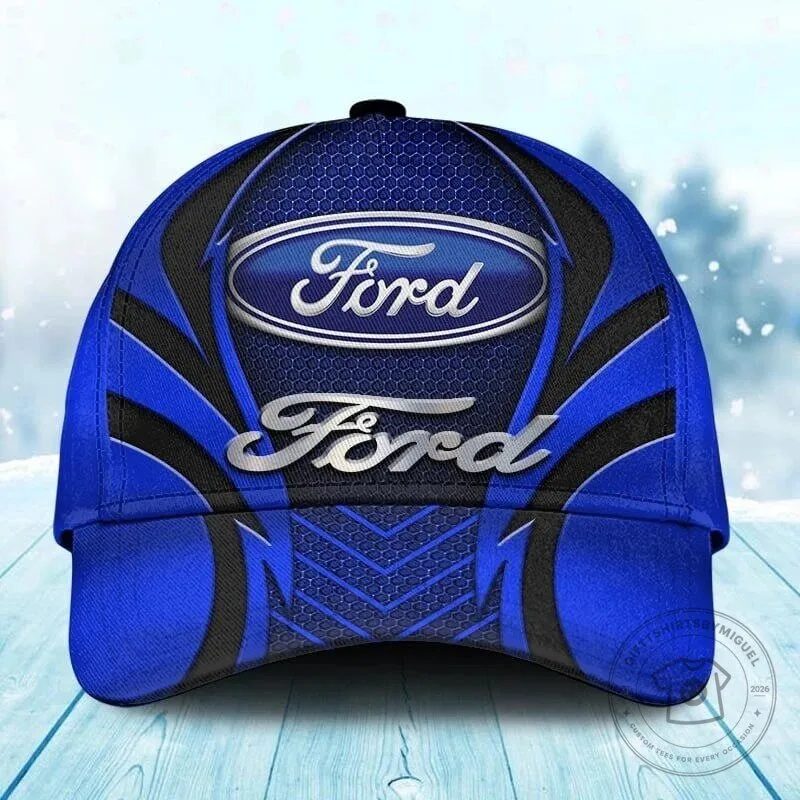 Ford Motor Company Blue Racing Style Baseball Cap Hat