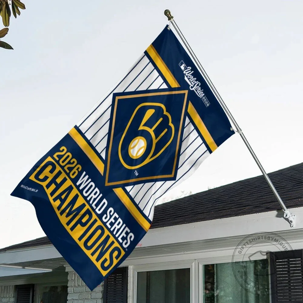 Milwaukee Brewers 2026 World Series Champions Double-Sided Outdoor Flag